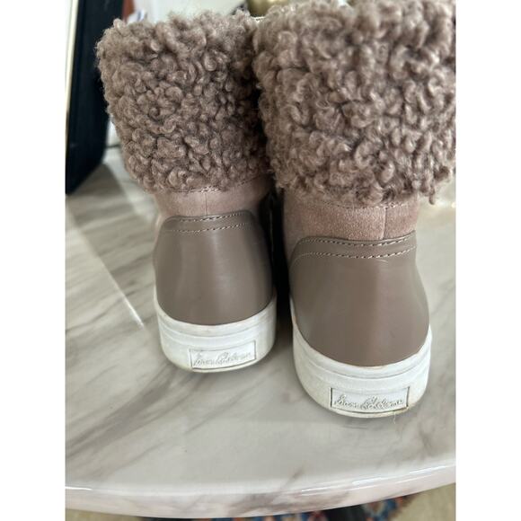 Sam Edelman Grey Suede & Faux Shearling Sneaker Booties - Picture 6 of 10